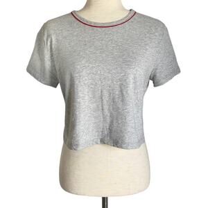 FOREVER 21 Gray Loungewear Crop Top T Shirt Size Small Comfort Pajama Top